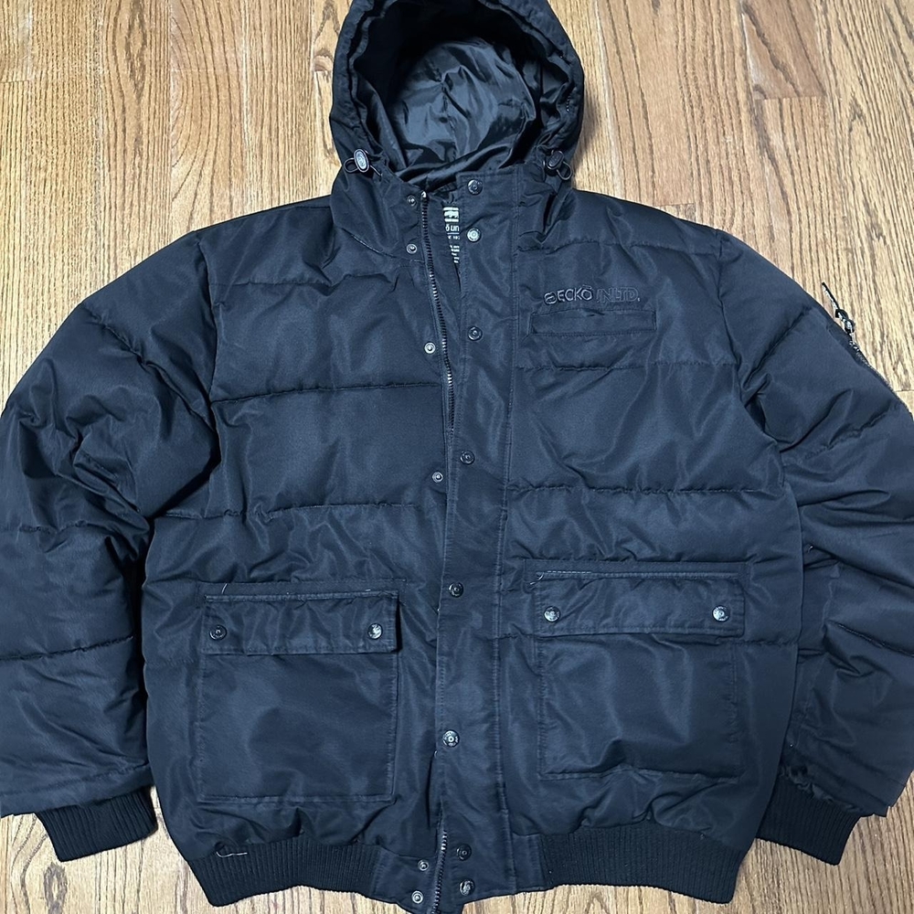 Ecko Unlimited Men's Dark Puffer Jacket